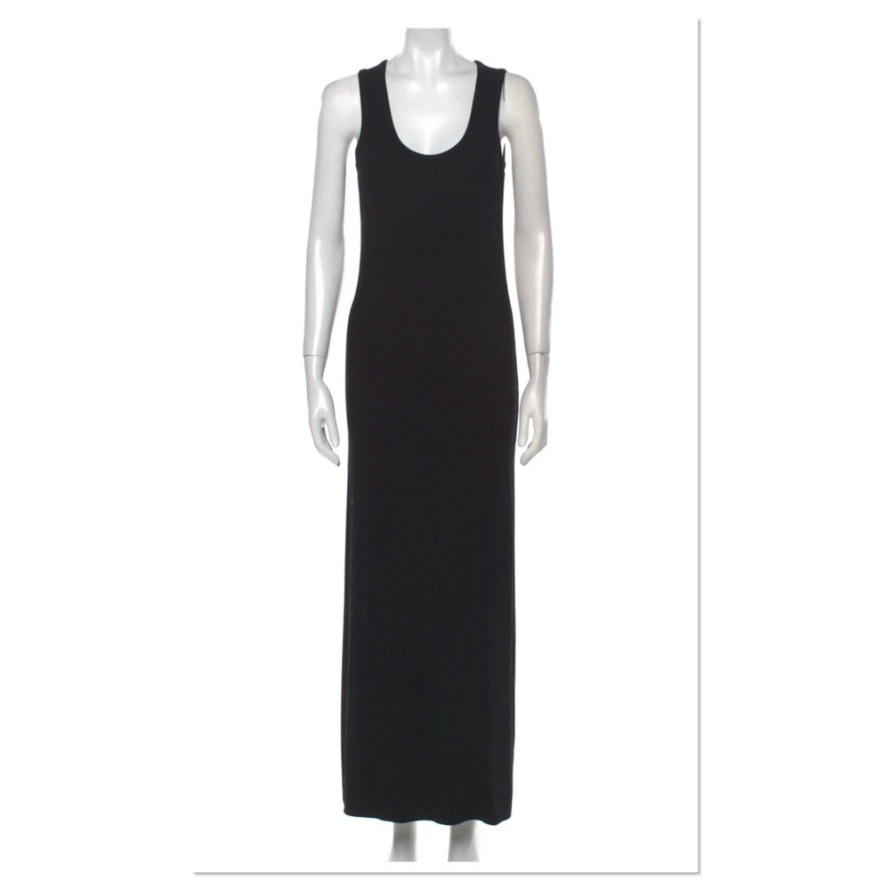 Hatch Long Ribbed Tank Dress in Black Maternity Sz M (2) Rayon Spandex Blend